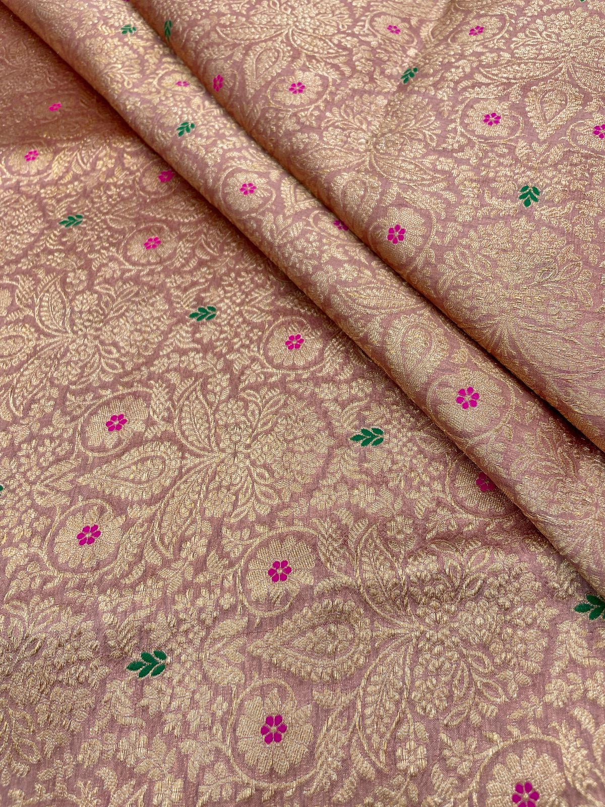 Premium Banarasi Brocade Position Print Fabric (Colors Available)