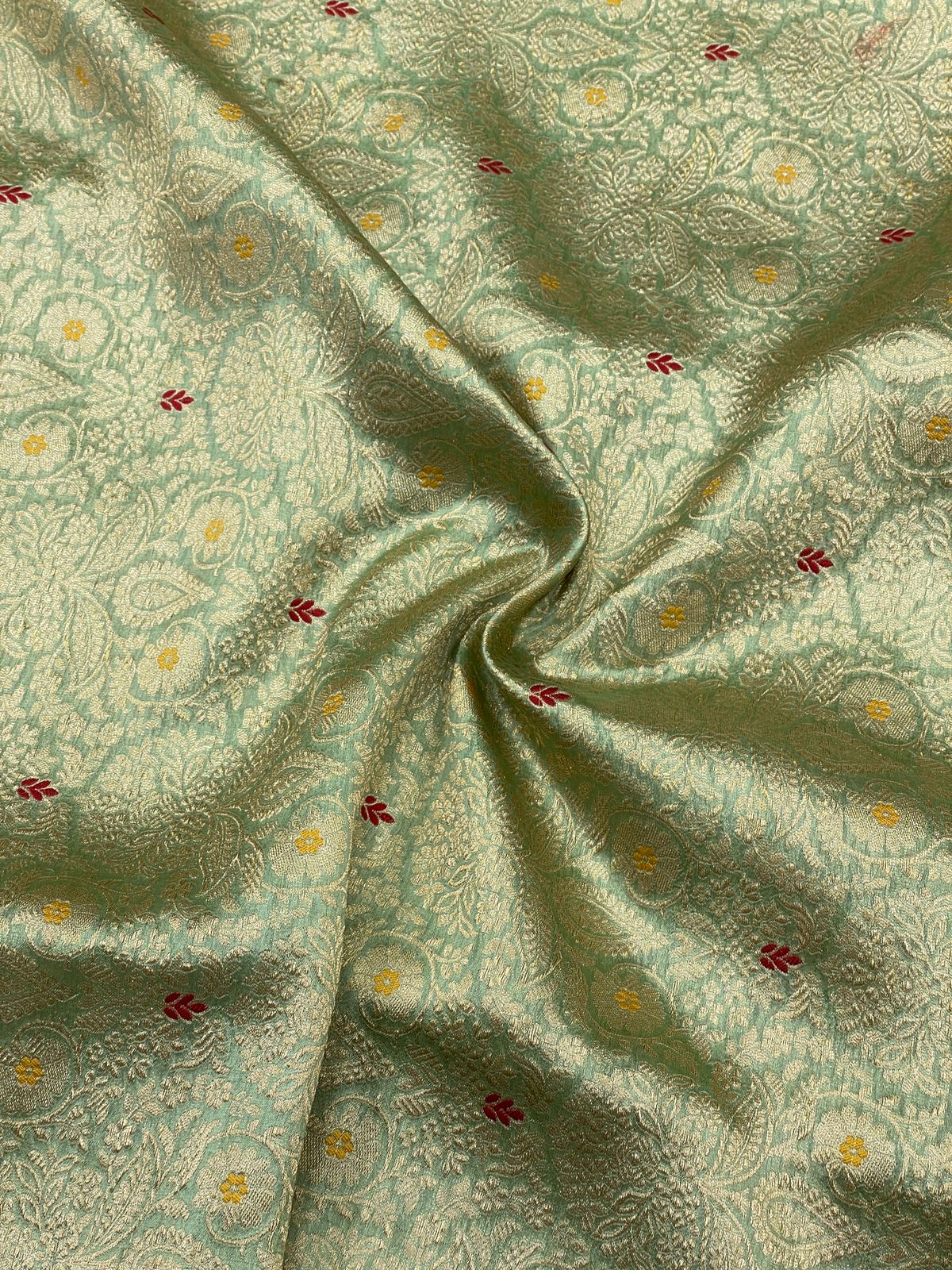 Premium Banarasi Brocade Position Print Fabric (Colors Available)