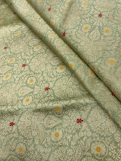 Premium Banarasi Brocade Position Print Fabric (Colors Available)