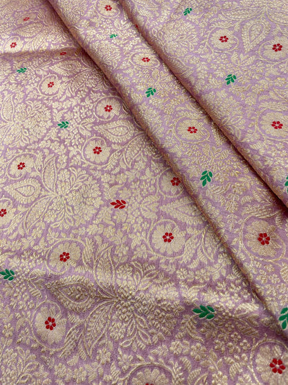 Premium Banarasi Brocade Position Print Fabric (Colors Available)
