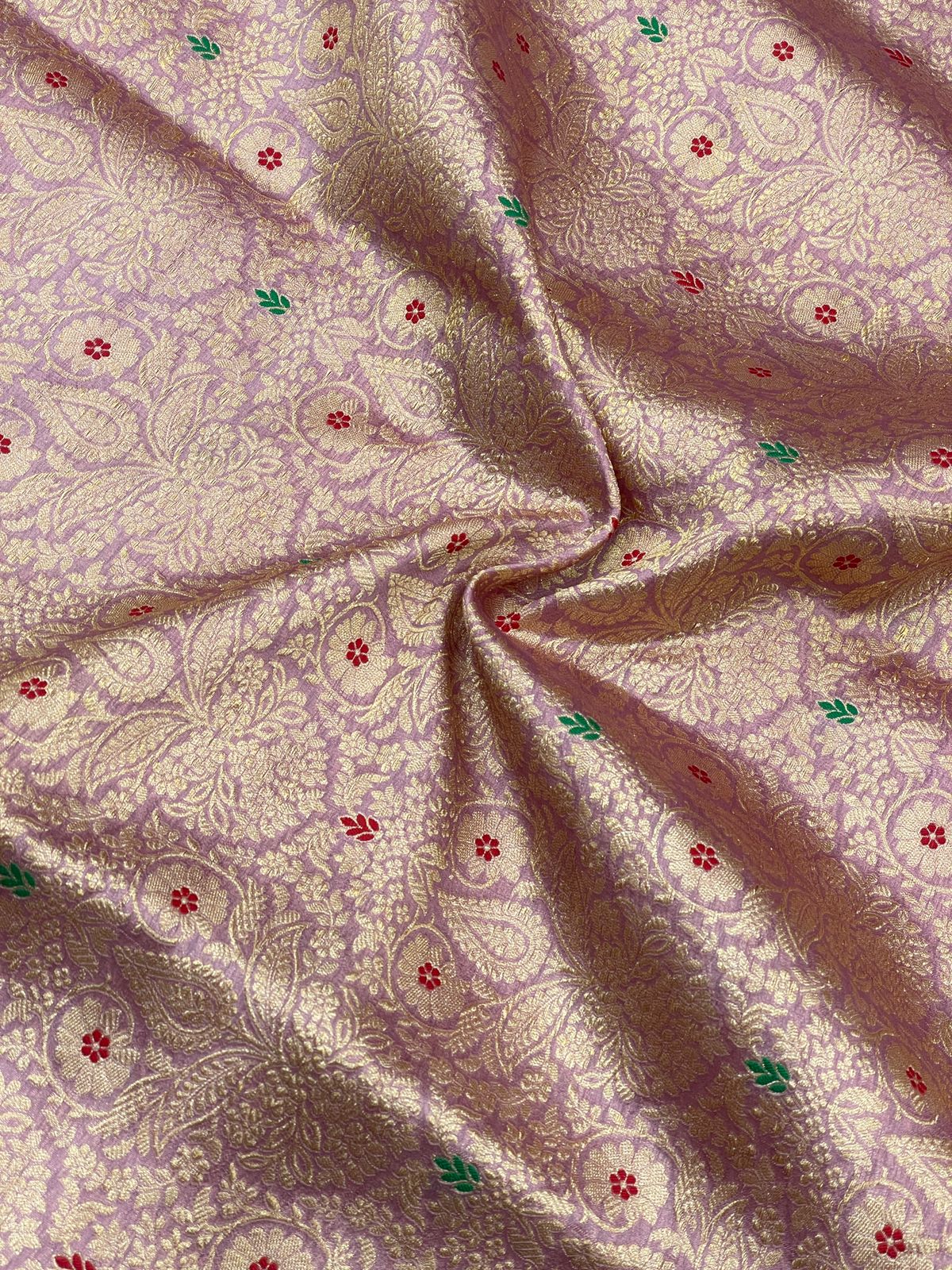 Premium Banarasi Brocade Position Print Fabric (Colors Available)