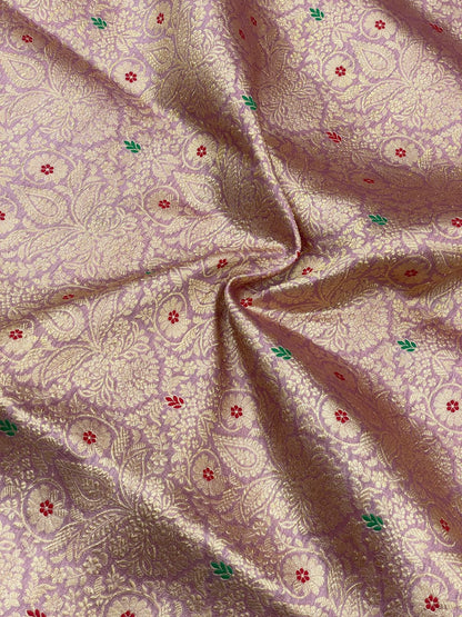Premium Banarasi Brocade Position Print Fabric (Colors Available)