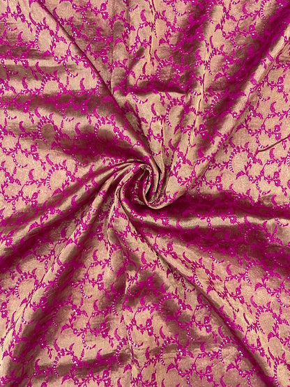 Pure Silk Tissue Embroidery (Color Available) 44"Inch