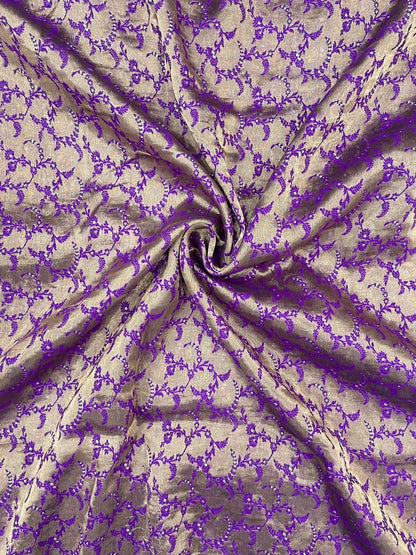 Pure Silk Tissue Embroidery (Color Available) 44"Inch