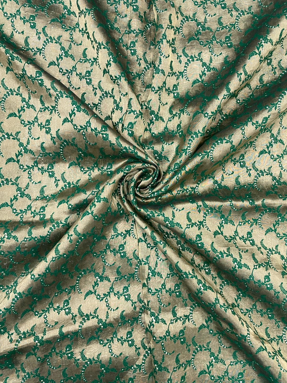 Pure Silk Tissue Embroidery (Color Available) 44"Inch