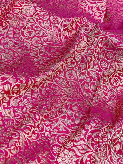 Pure Katan Silk Brocade 44"Inch (Colours Available)