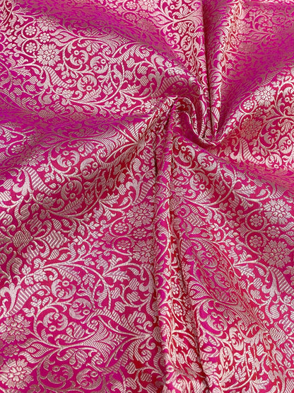 Pure Katan Silk Brocade 44"Inch (Colours Available)