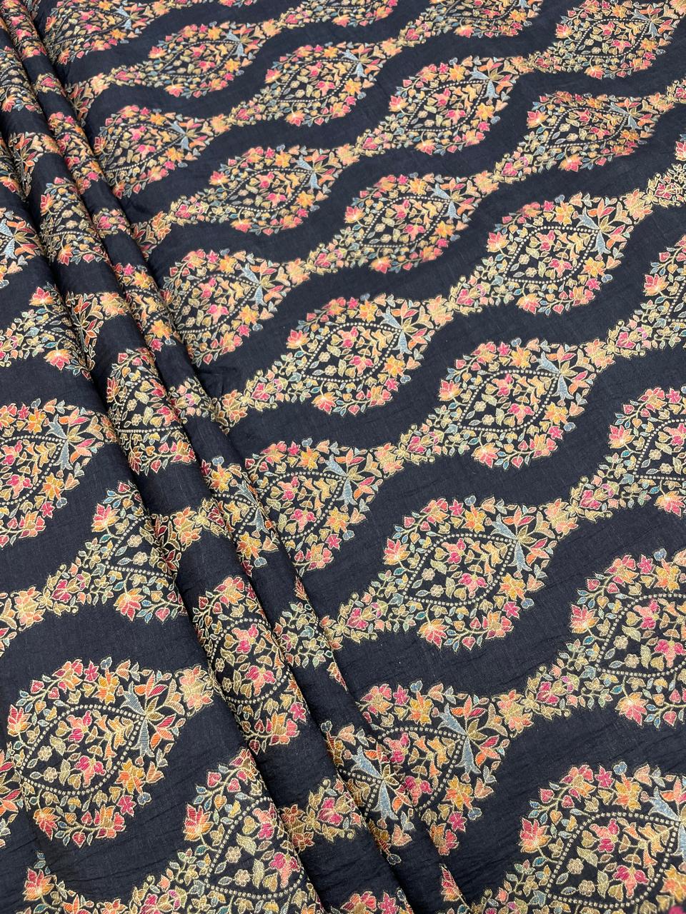 Banarasi Brocade With Position Print 44"Inch (Colours Available)