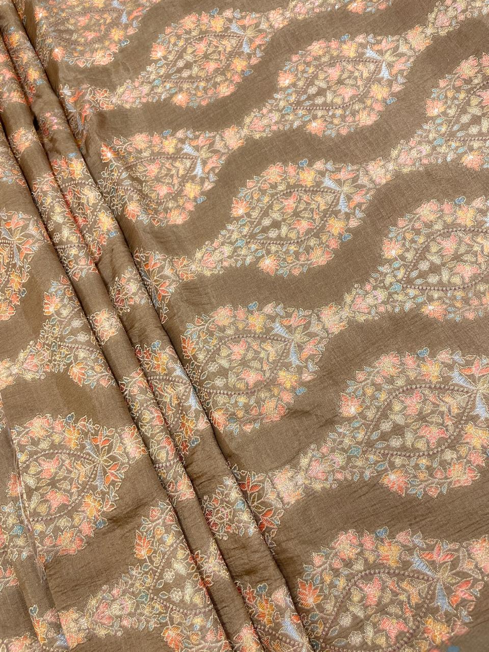 Banarasi Brocade With Position Print 44"Inch (Colours Available)