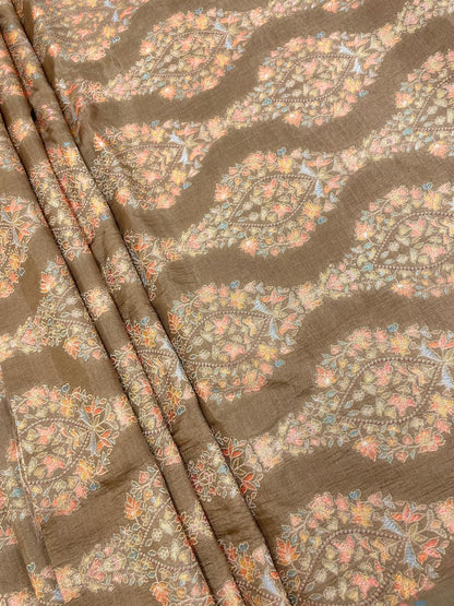 Banarasi Brocade With Position Print 44"Inch (Colours Available)