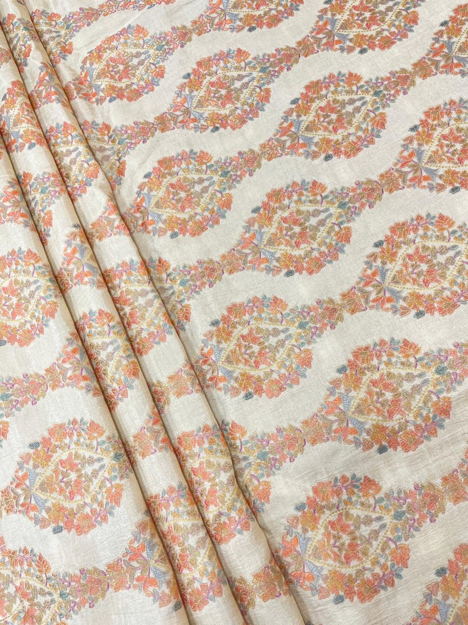 Banarasi Brocade With Position Print 44"Inch (Colours Available)