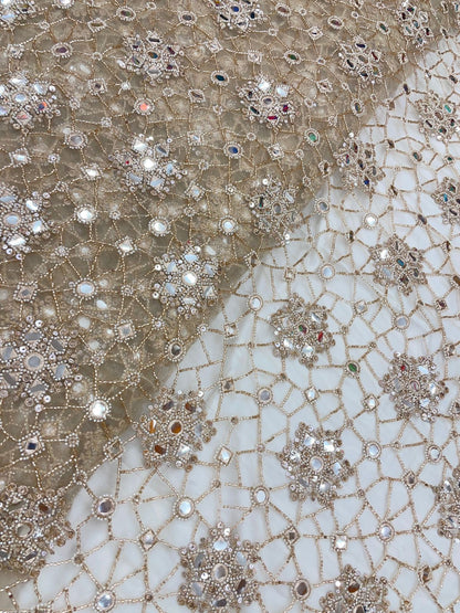 Net Beads Embroidery (44"Inch)