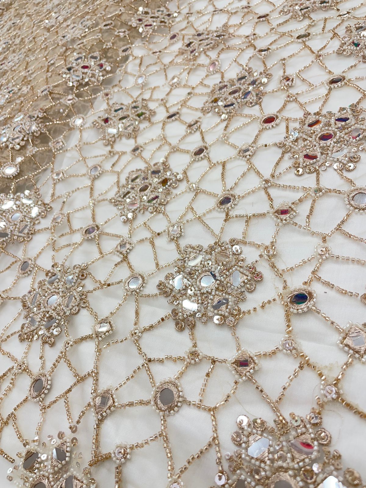 Net Beads Embroidery (44"Inch)