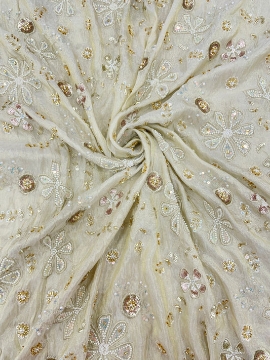 Tissue Beads And Mirror Embroidery (44"Inch)