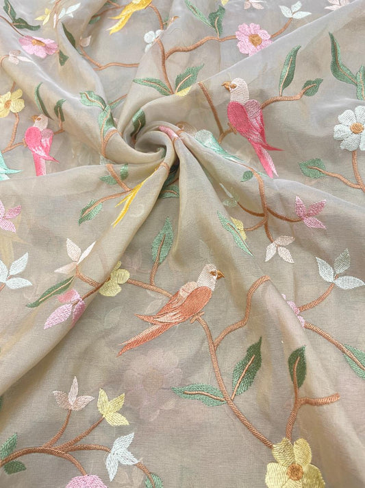 Organza MultiThread Embroidery (Color Available) 44"Inch