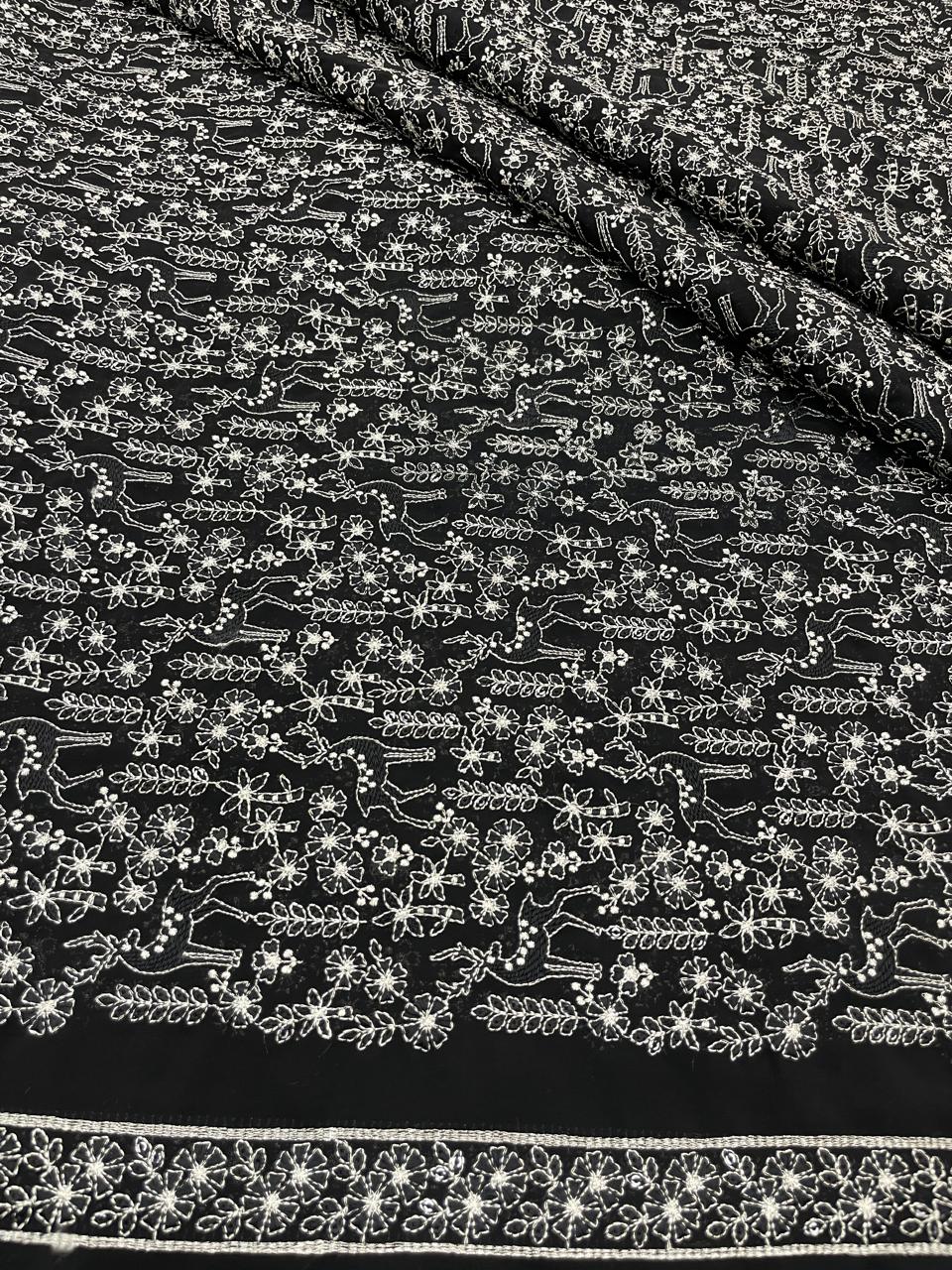 Georgette Embroidery (44"Inch)