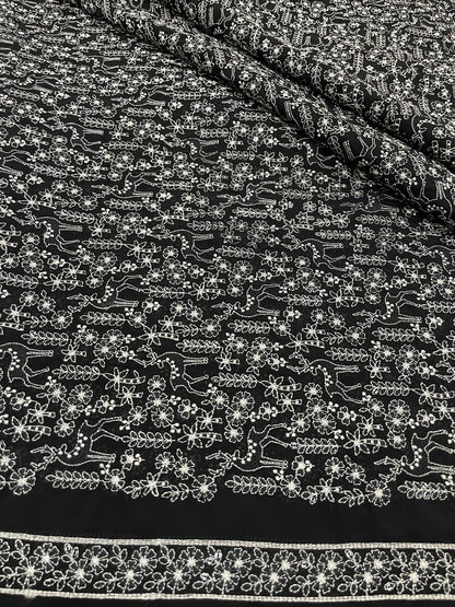 Georgette Embroidery (44"Inch)