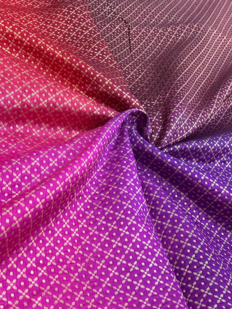 Pure Katan Silk Brocade 4D (Color Available) 44"Inch