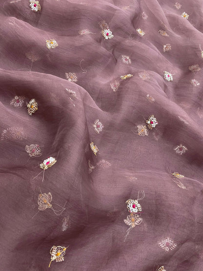 Silk Organza Embroidery 44"Inch (Colours Available)