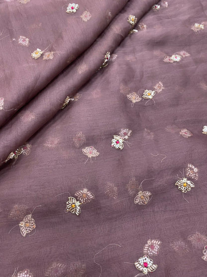 Silk Organza Embroidery 44"Inch (Colours Available)