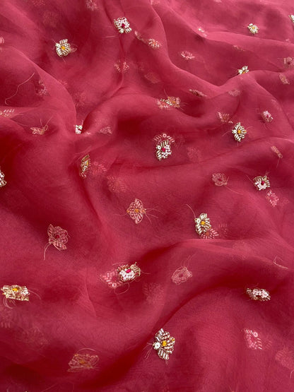 Silk Organza Embroidery 44"Inch (Colours Available)