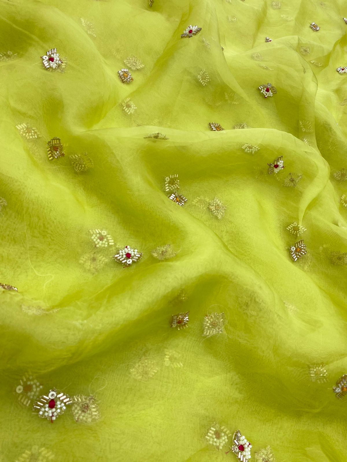 Silk Organza Embroidery 44"Inch (Colours Available)