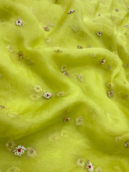 Silk Organza Embroidery 44"Inch (Colours Available)