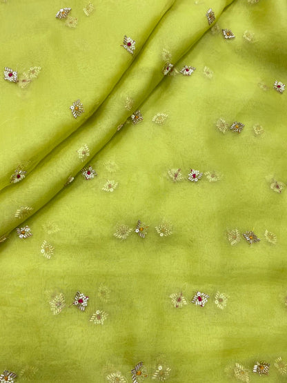 Silk Organza Embroidery 44"Inch (Colours Available)