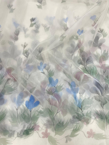 Pure Silk Organza Hand Paint
