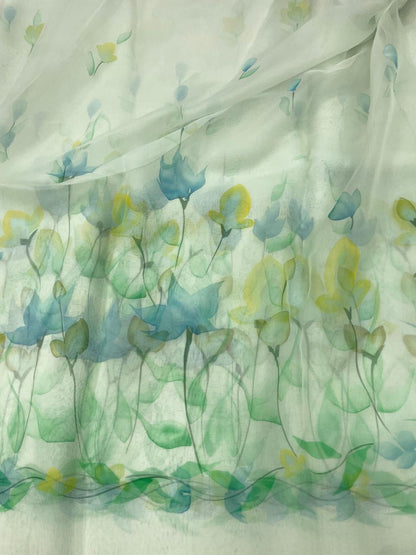 Pure Silk Organza Hand Paint