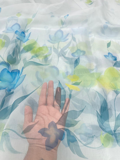 Pure Silk Organza Hand Paint