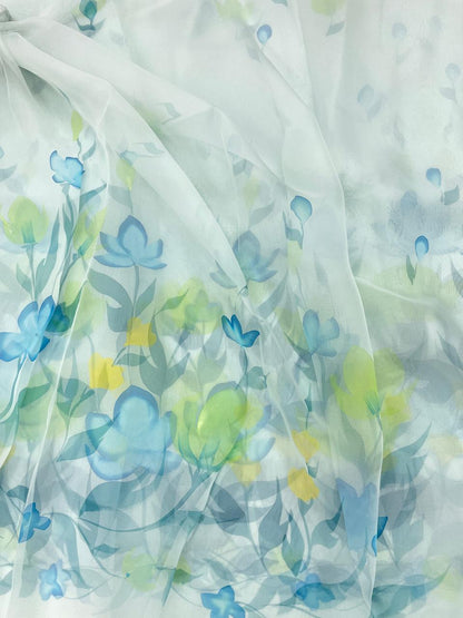 Pure Silk Organza Hand Paint