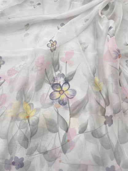 Pure Silk Organza Hand Paint