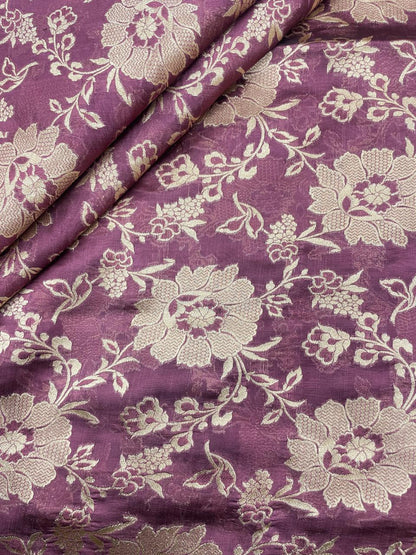 Pure Dupion Silk Brocade (Color Available) 44"Inch