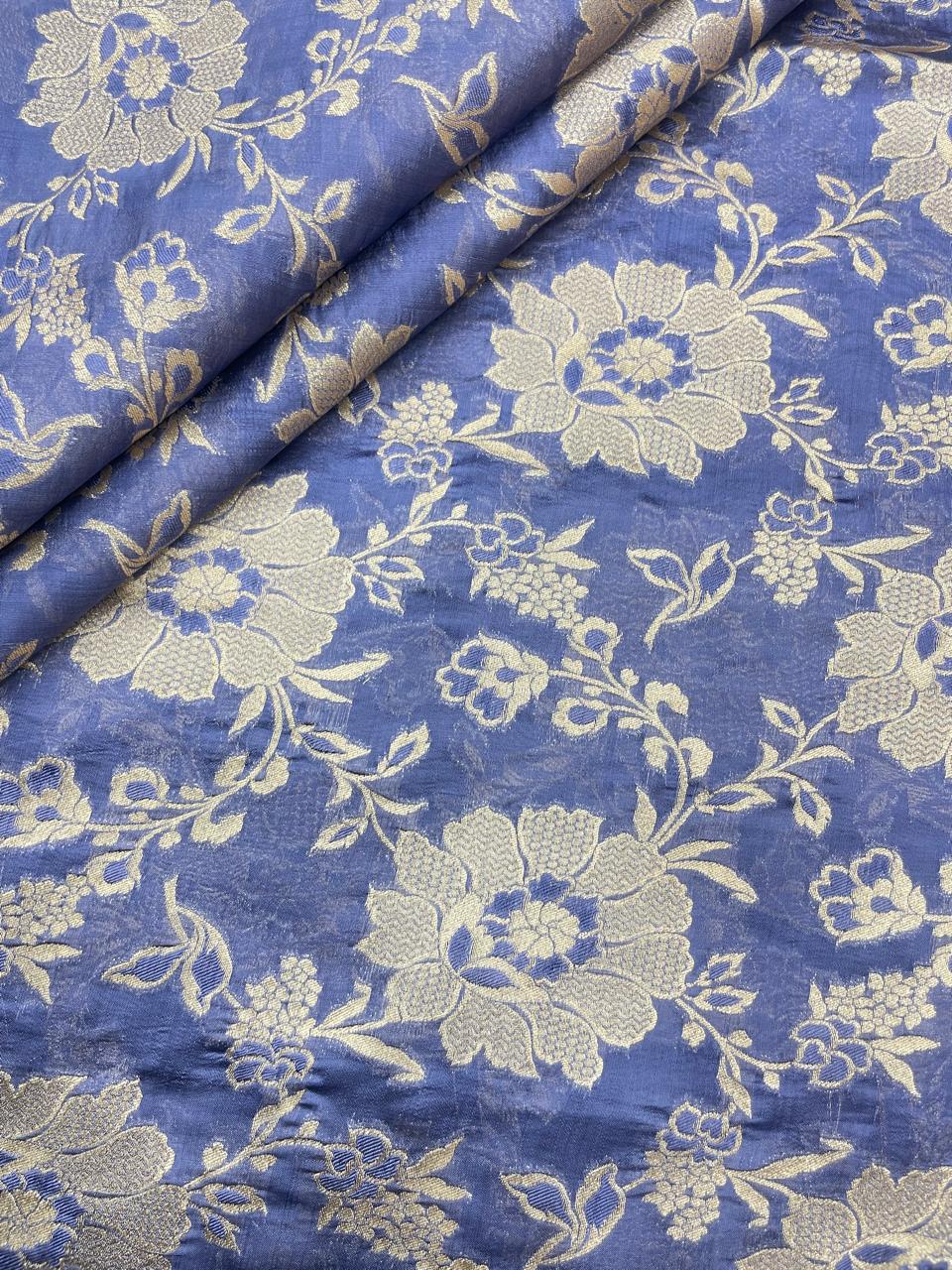 Pure Dupion Silk Brocade (Color Available) 44"Inch