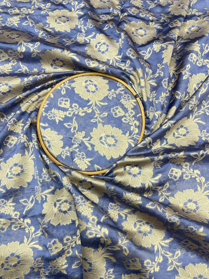 Pure Dupion Silk Brocade (Color Available) 44"Inch