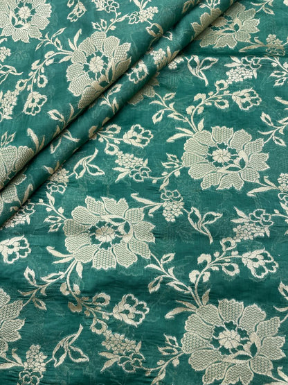 Pure Dupion Silk Brocade (Color Available) 44"Inch