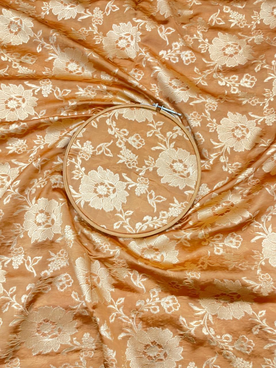 Pure Dupion Silk Brocade (Color Available) 44"Inch