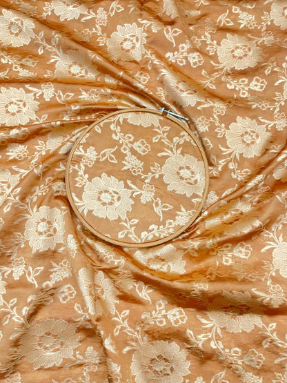 Pure Dupion Silk Brocade (Color Available) 44"Inch