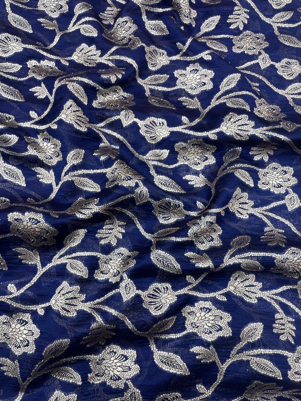 Pure Dupion Silk Brocade (Color Available) 44"Inch