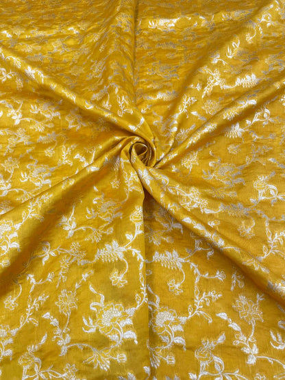 Pure Banarasi Silk Brocade 44"Inch (Colours Available)