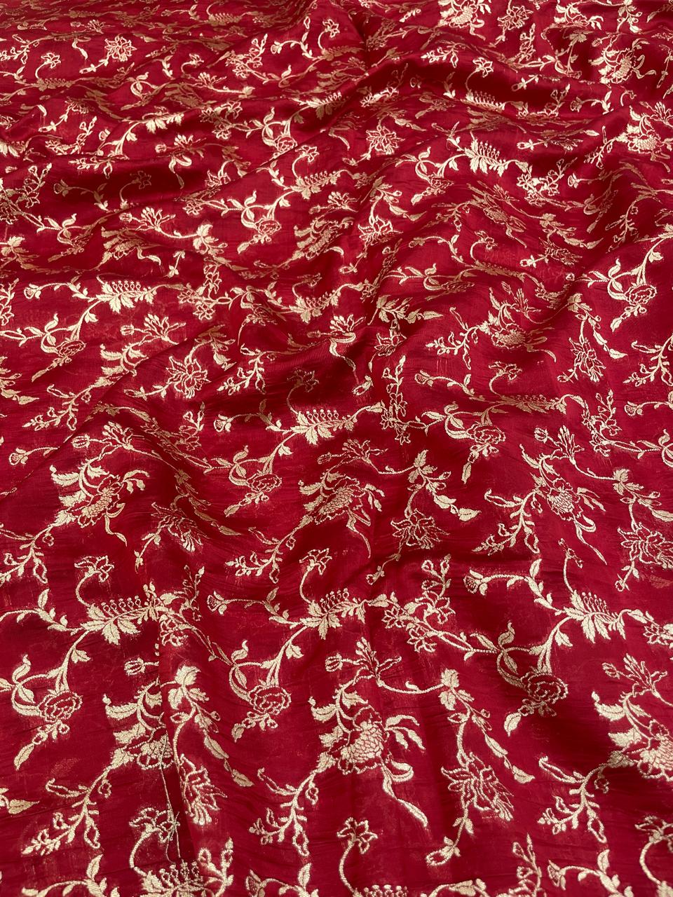 Pure Banarasi Silk Brocade 44"Inch (Colours Available)