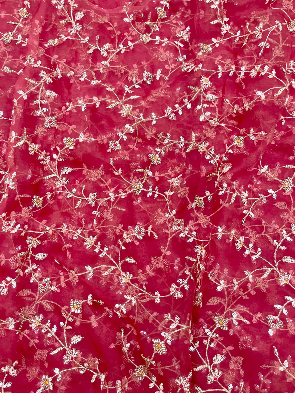 Silk Organza Embroidery 44"Inch (Colours Available)