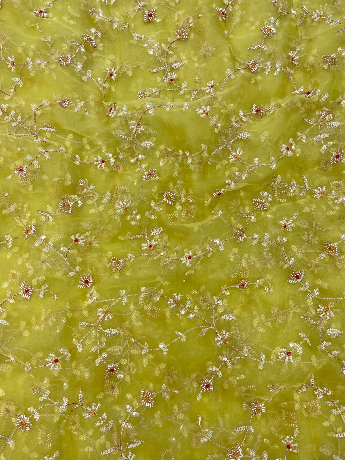 Silk Organza Embroidery 44"Inch (Colours Available)