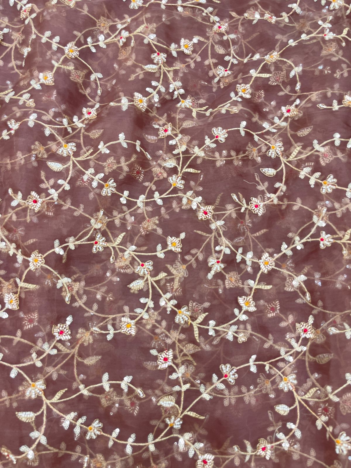 Silk Organza Embroidery 44"Inch (Colours Available)