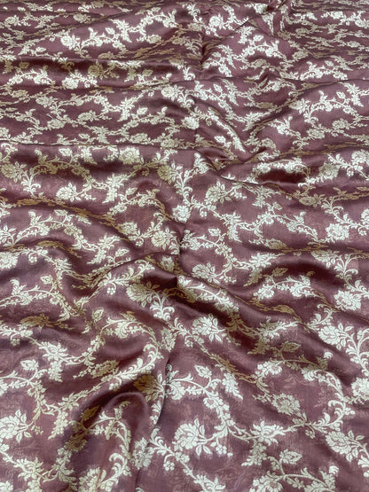Pure Banarasi Silk Brocade 44"Inch (Colours Available)