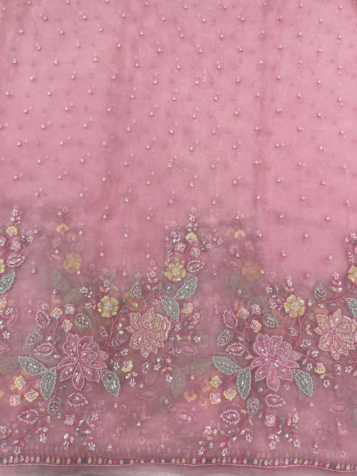 Silk Organza Embroidery Beads (Color Available) 54"Inch