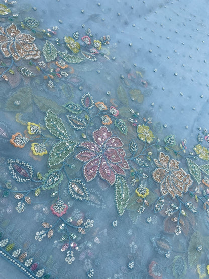 Silk Organza Embroidery Beads (Color Available) 54"Inch