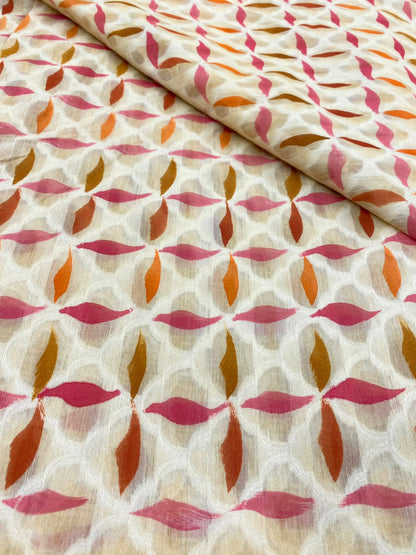 Chanderi Brocade Hand Brush Paint