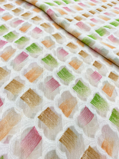 Chanderi Brocade Hand Brush Paint